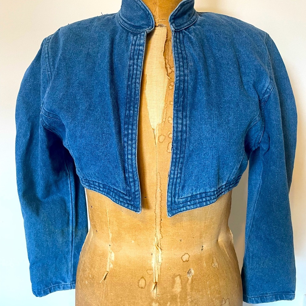 Original 80’s Avon Fashions super cropped jean jacket